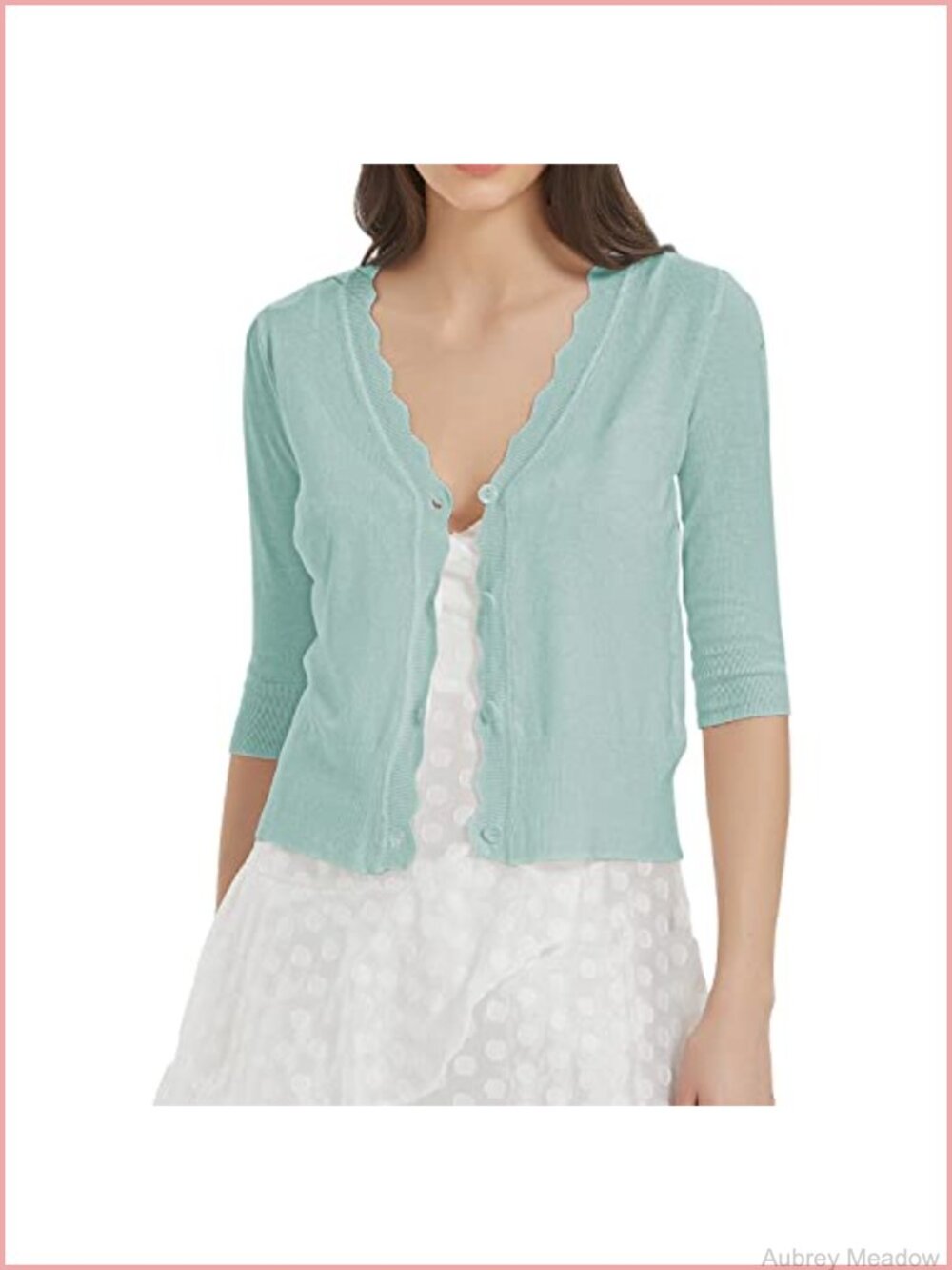 Women's Cropped Cardigan Button Down Short Sleeve Viscose Nylon Lightweight